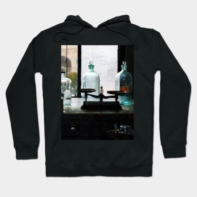 Chemists - Balance and Bottles in Chem Lab Hoodie by SusanSavad